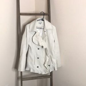 Double breasted white dress jacket